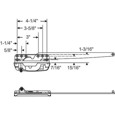 Strybuc ENCORE RH SS SINGLE ARM OPERAT 36-403ENSS
